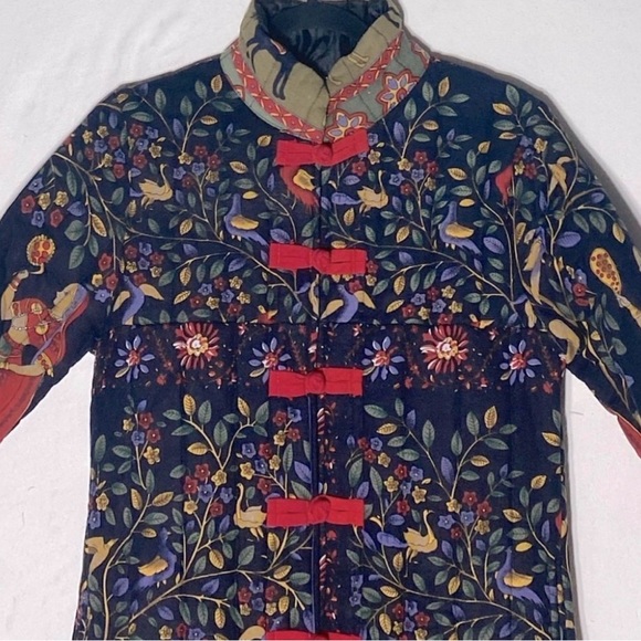 Ethnic Chinese QianBaiYi Indian Bohemian Indie Quilted Pattern Coat (Small) - Picture 7 of 16